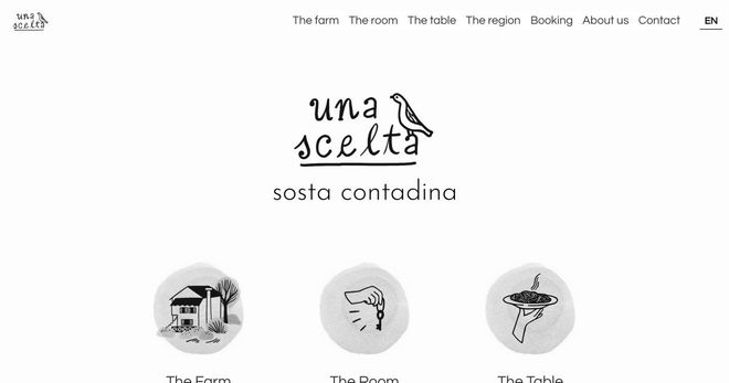 Una Scelta website screenshot